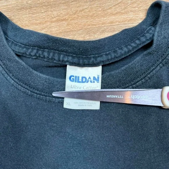 early 2000s biker style tee with graphic front and back hit "stock sucks" tshirt - Picture 5 of 5